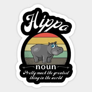 Hippo Animals Definition Sticker